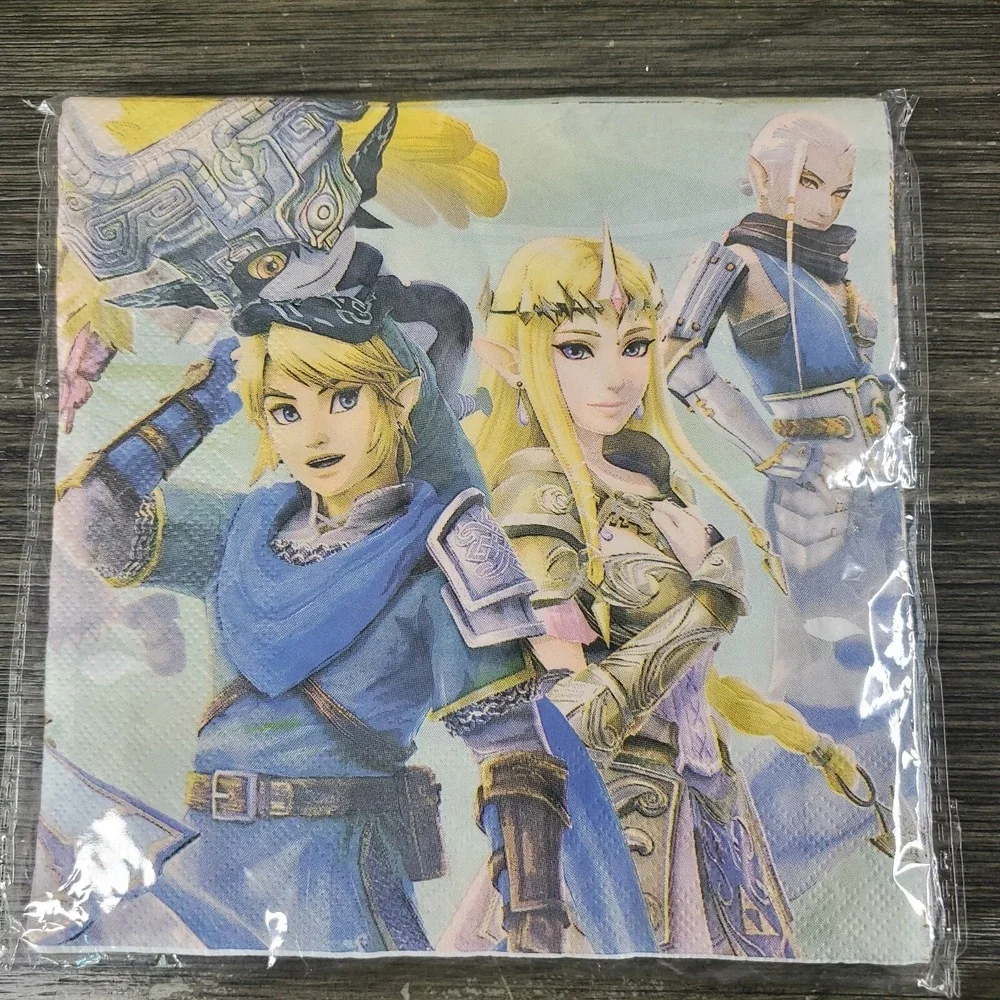 Legends Of Zelda & Link Paper Party Napkins, 9 Piece - Double Sided Print